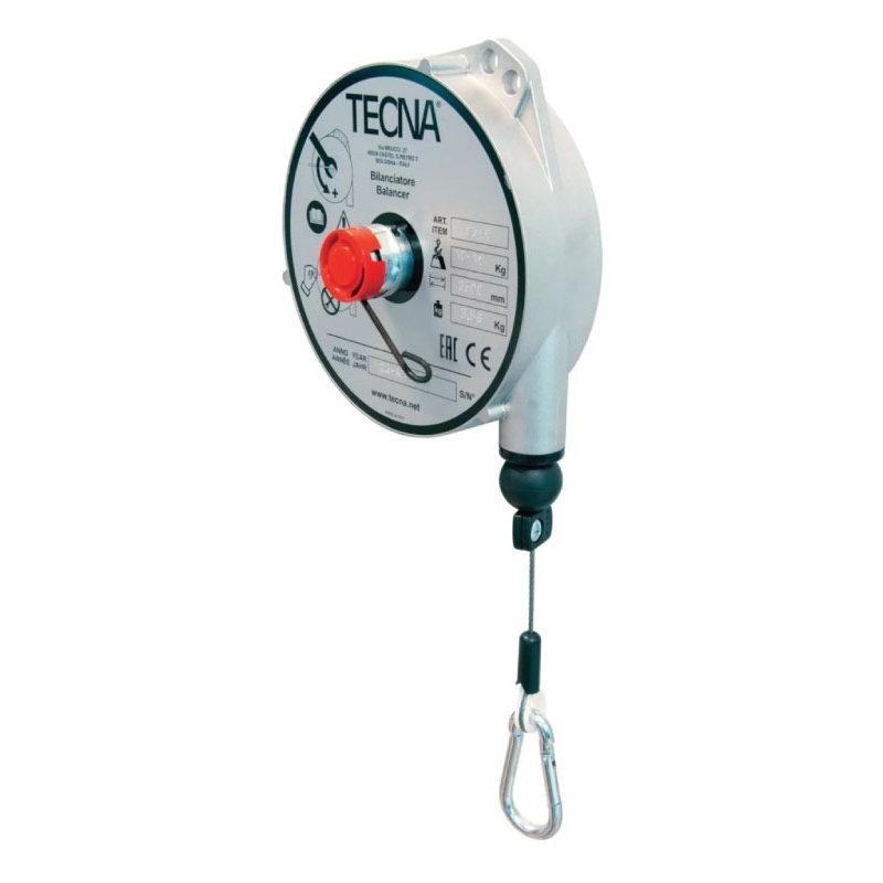 TECNA 9340 Stainless Steel Cable Retractor — 22.05–30.86 lbs Capacity