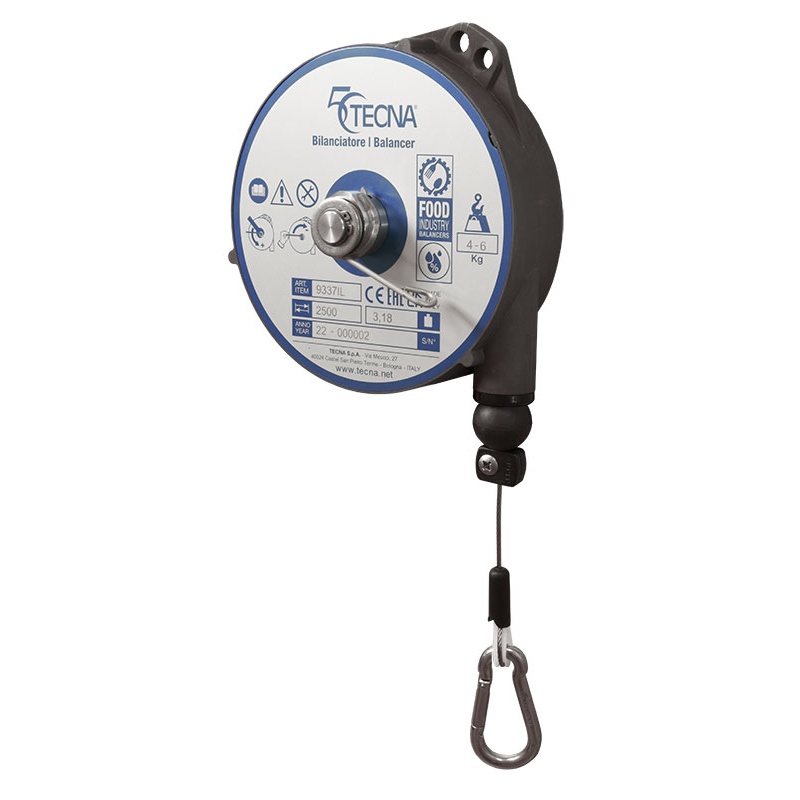 TECNA 9338IL Food Industry Retractor Balancer — 13.23–17.63 lbs. Capacity